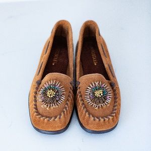 Aerosoles Jamboline Beaded Moccasin Flats Boho